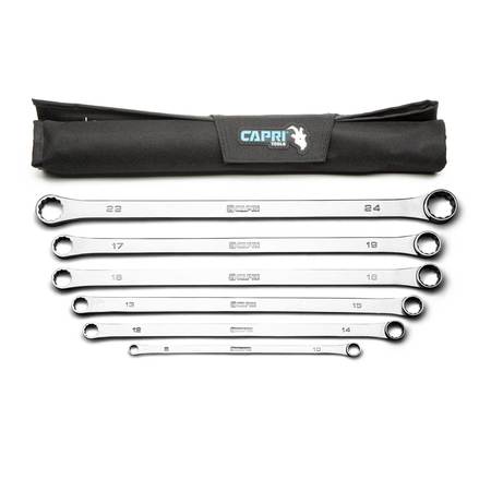 Capri Tools 0-Degree Offset Extra-Long Box End Wrench Set, Metric 8-24 mm, 6 pcs CP11800-6MPK-JP